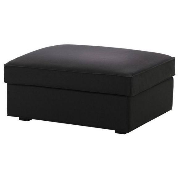 Ikea Kivik Storage Ottoman Footstool Slipcover Idemo Black